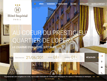 Tablet Screenshot of hotelimperialparis.com